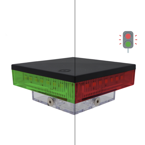 Výstražné LED světlo SEMAFOR, 12V/24V sloupek 80x80/100x100mm